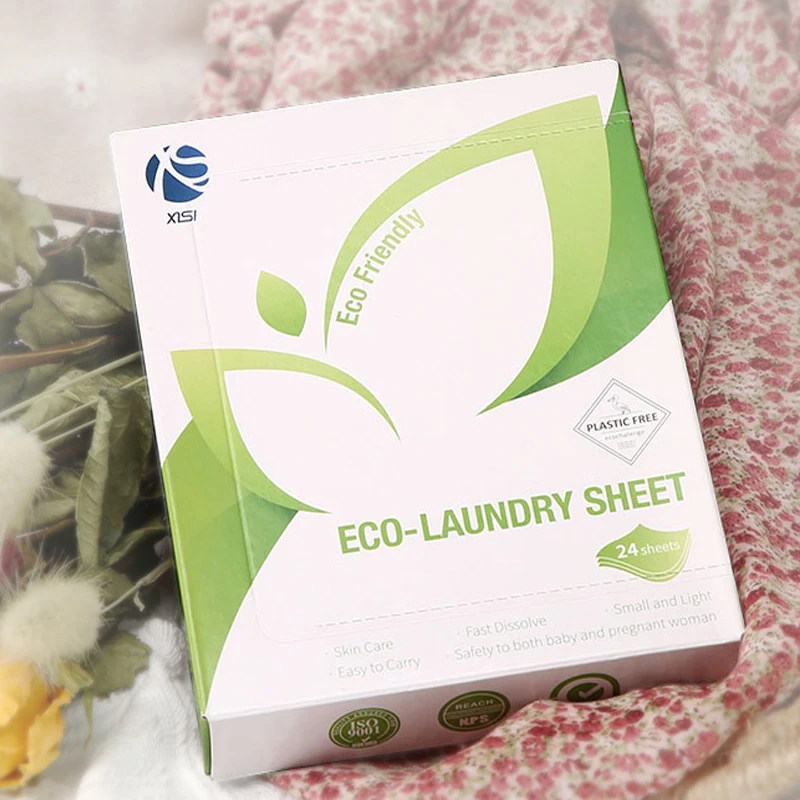 

Amazon Hot Sale Eco-friendly Biodegradable Washing Powder Paper Laundry Sheets For Baby, White/blue/pink