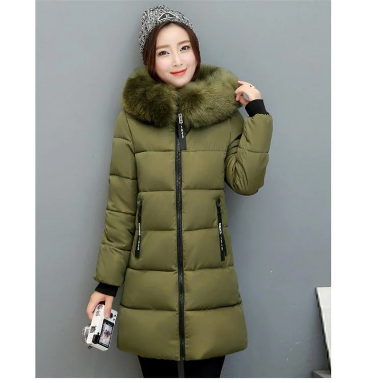 
women winter thicken warm coat female autumn hooded cotton fur plus size basic jacket outerwear 