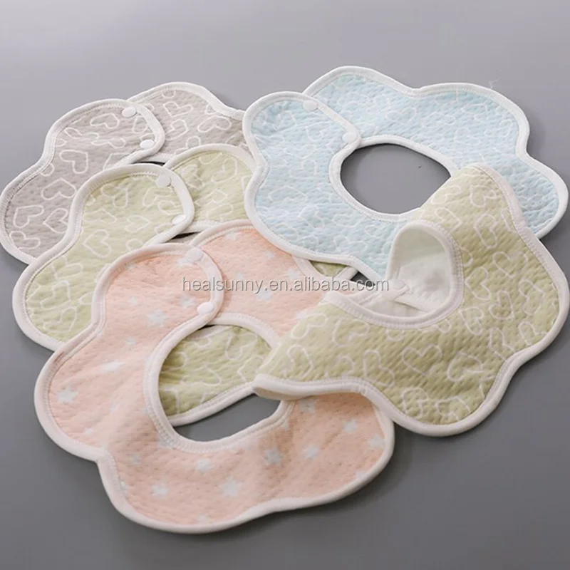 

Healsunny new wholesale hot selling infant Reversible baby bibs baby bandana bibs organic babies bib