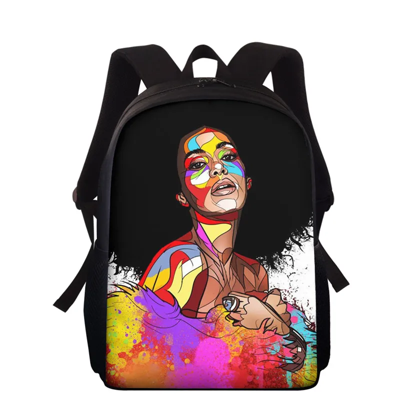 

African Girl Art Mochila Dama School Accessories Women Trendy School Backpacks Wholesale