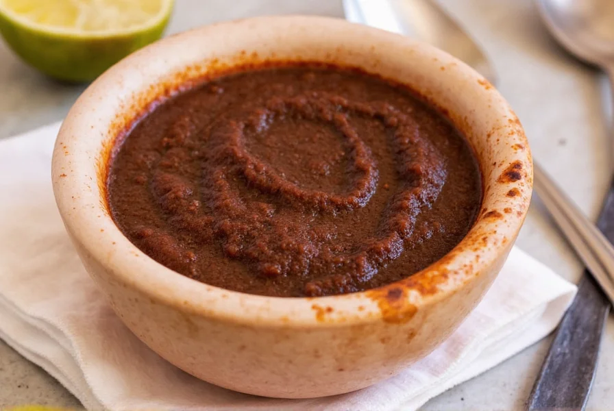 Cooking mole in a large pot