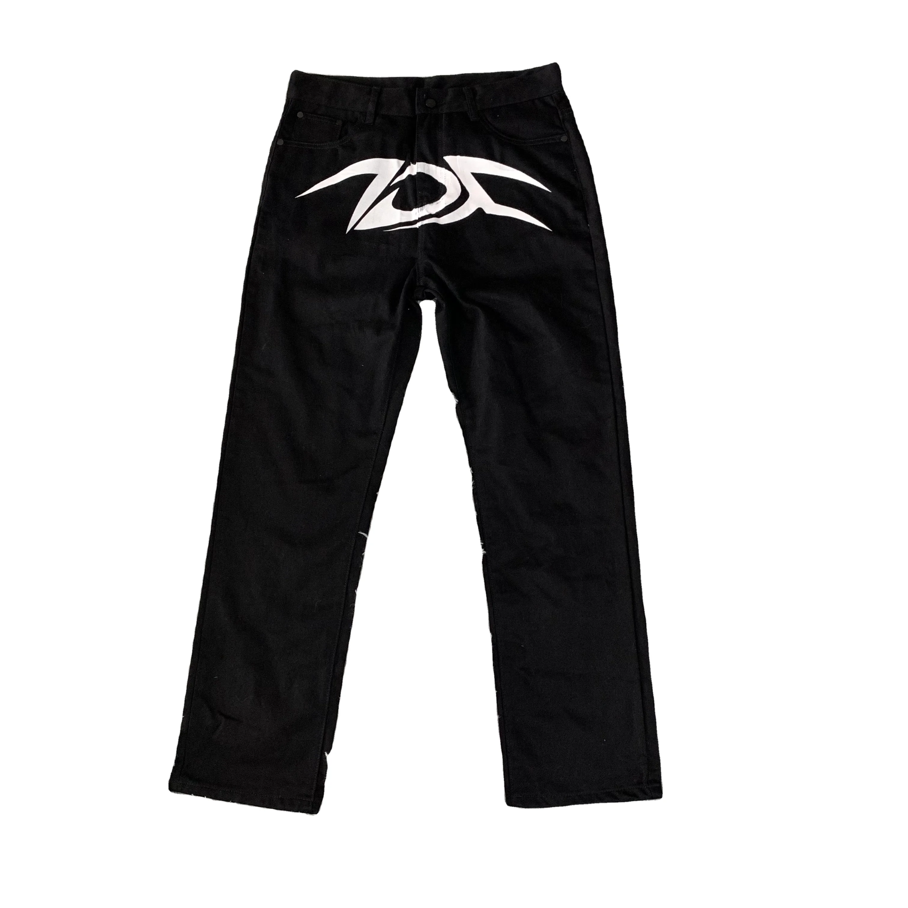 DENIMGUYS Custom Streetwear Men Denim Baggy Pants Logo Printing Loose Straight Vintage High Street Men's Jeans