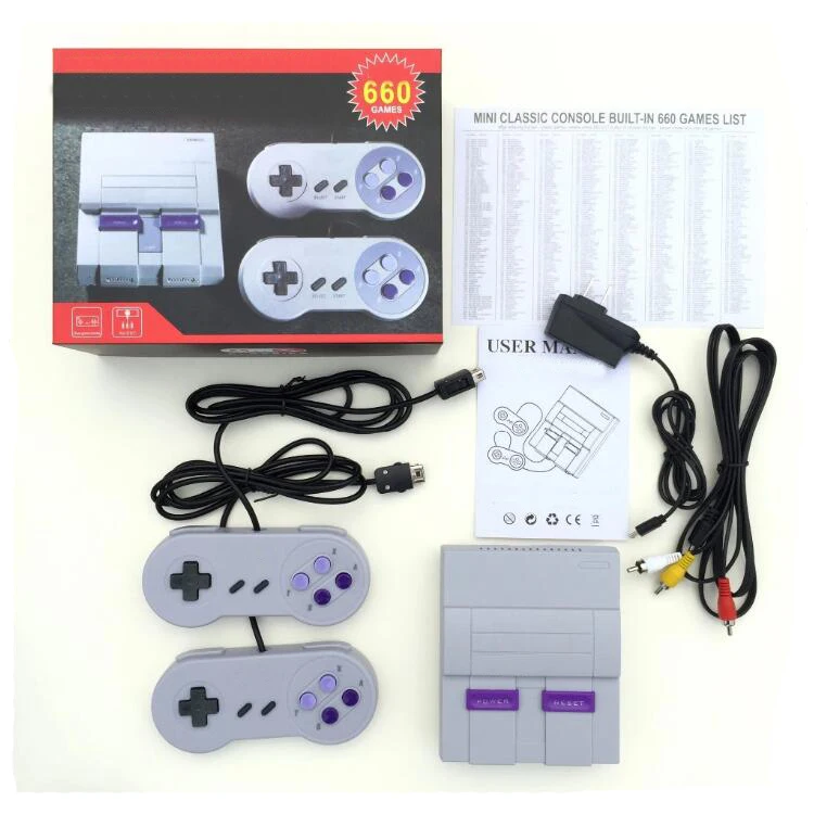 
Mini TV Video Game Console Built-in 660 Games 8-bit home game AV / HD output controller For SNES 