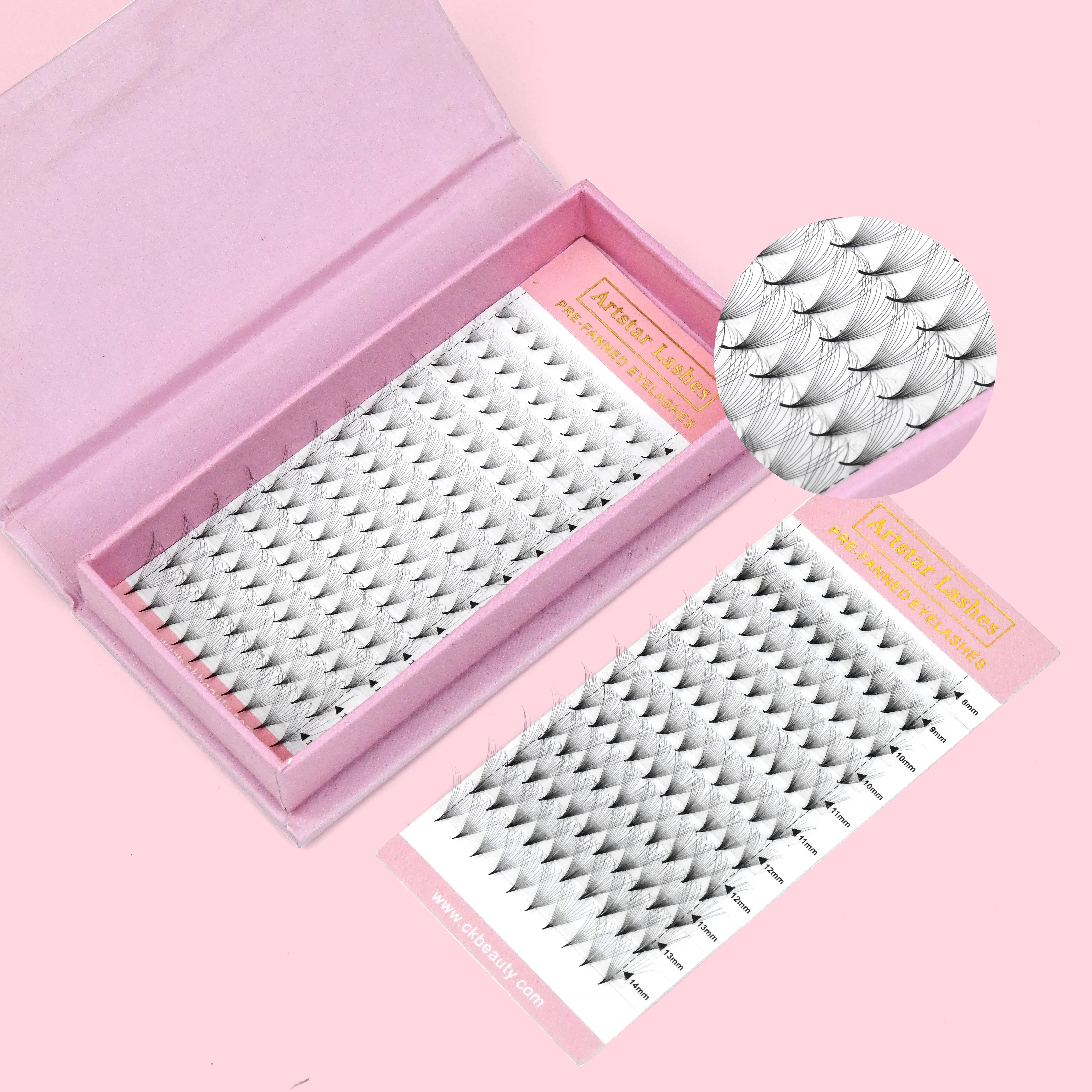 120 Fans 3D 4D 5D 6D 8D 10D 120 Fans Natural Style Mixed8-15 False Eyelashes 0.05 0.07mm Thickness Pomade Lashes