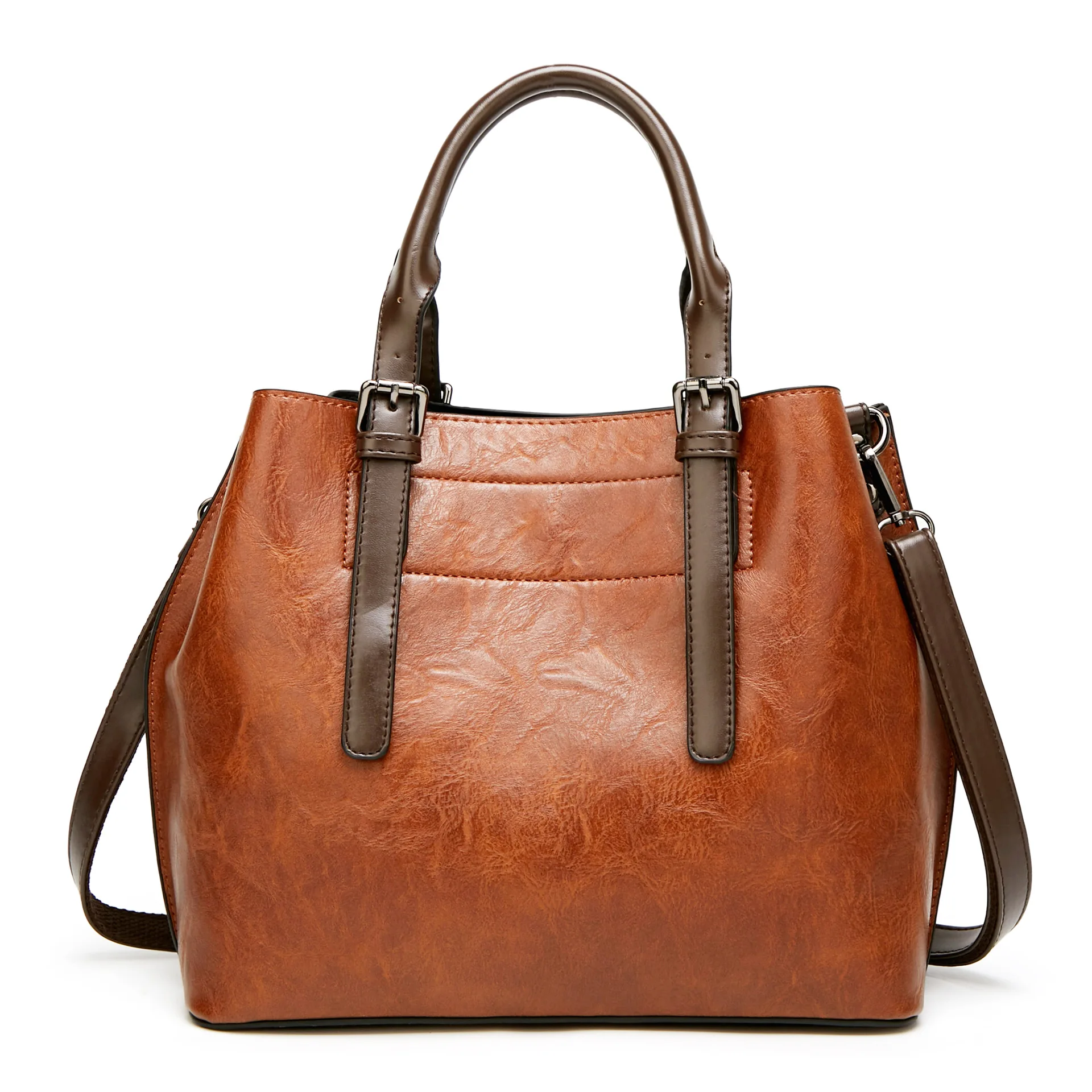 

Most Popular Fashion Design Women Contrast Color Ladies Hand Bags Pu Leather Handbag, Red,brown, black