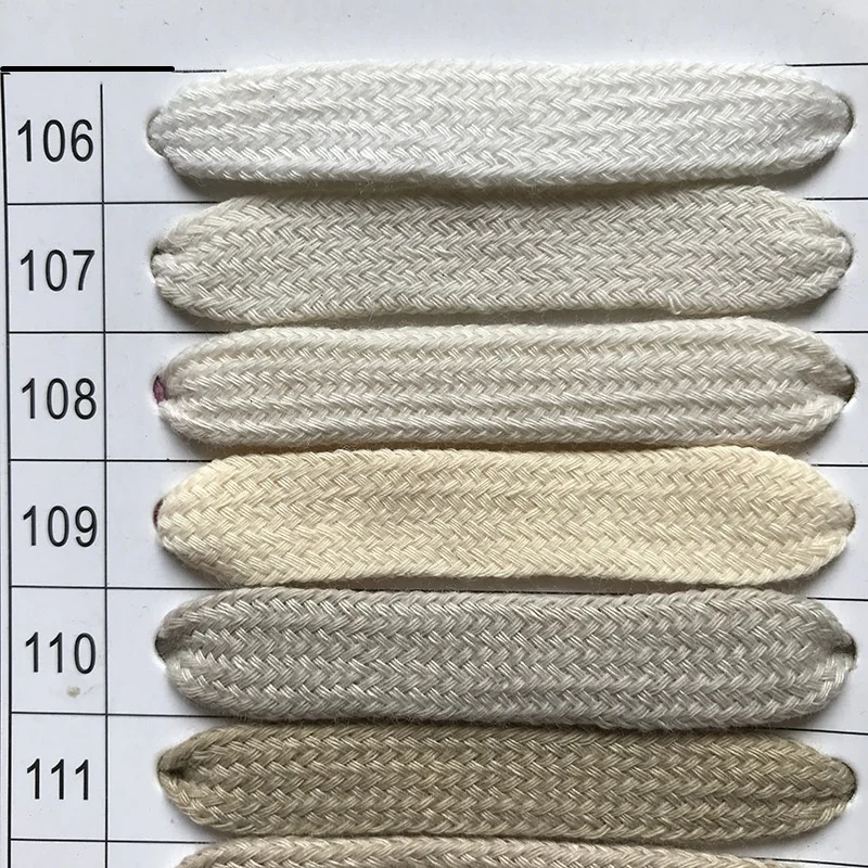 

Flat Cotton polyester mixed lace For EU drawcord / pullover/ Pants, Follow pantone book