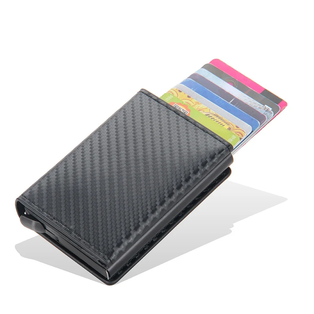 

New Fashion Automatic Popup Bank,Credit,Business,ID Card Wallet For Women Men,RFID Block Protected Card Holder Case In Stock, Black,blue,dark brown,gold,red
