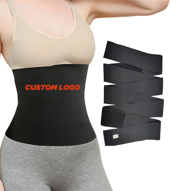 

Wholesale High Quality Customized Logo Flat Belly Stomach Belt Body Shaper Tummy Wrap Tape Slimming Waist Band