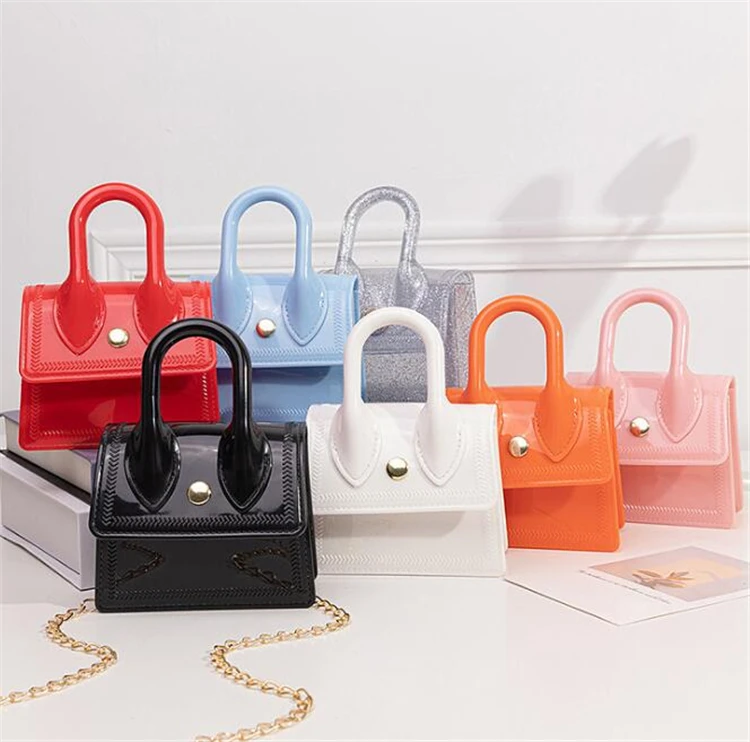 

Fashion Cute 2021 Kids Purse And Handbag Jelly Mini Hand Bags Designer Toddler Little Girl Handbags, As pictures or customized colors