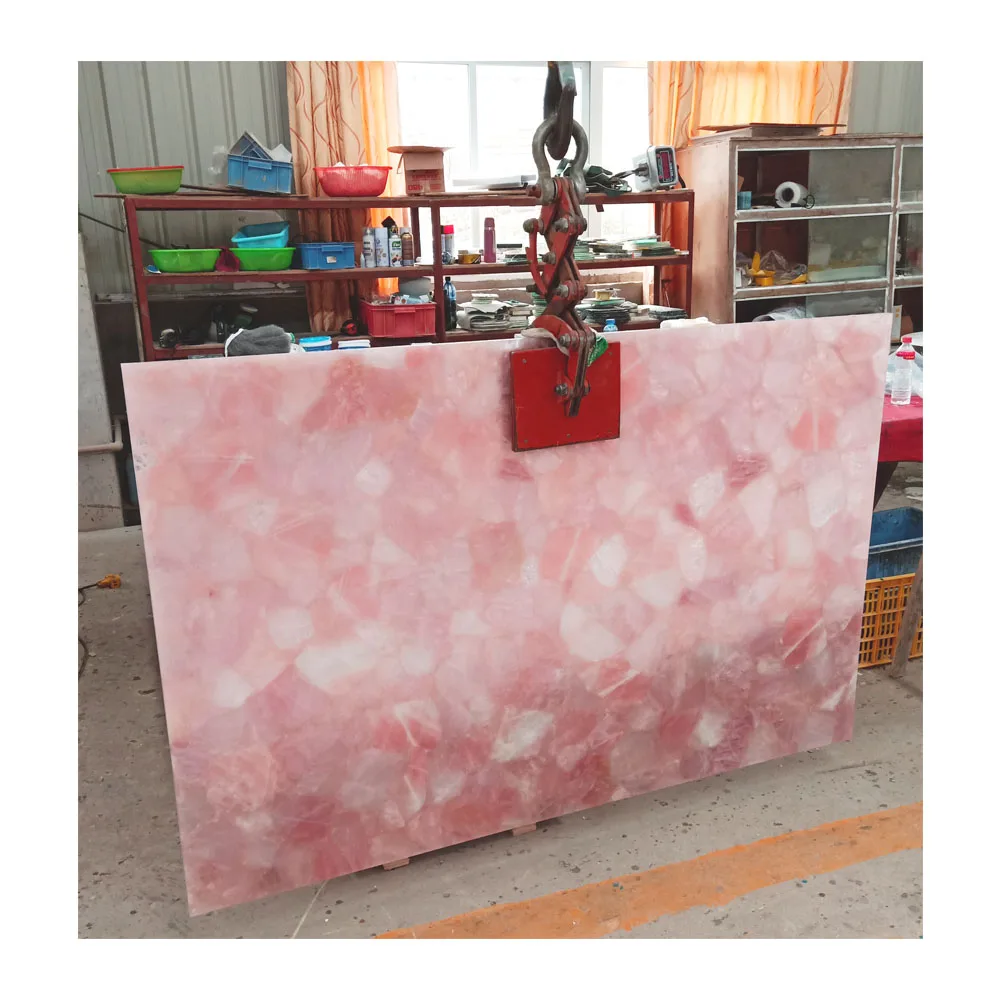 rose quartz kitchen counter
