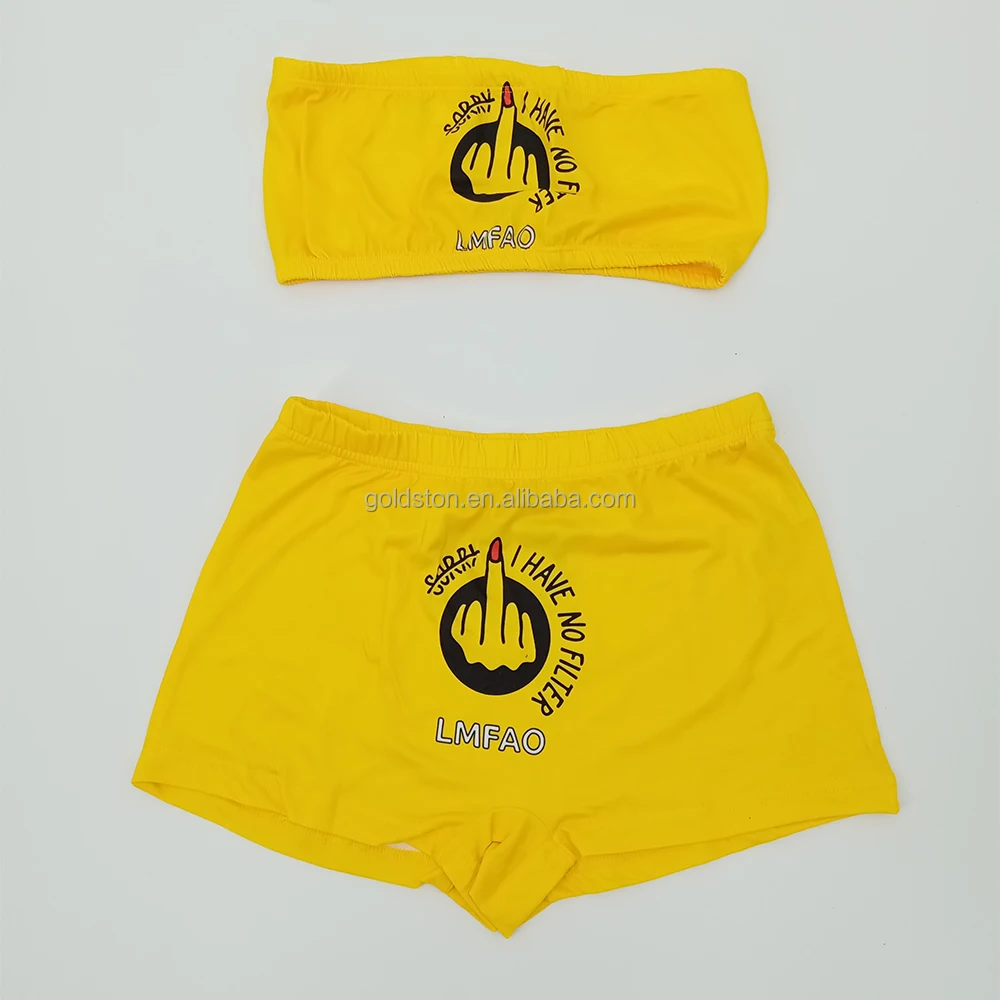 

Custom logo 2 pcs set sexy tube and shorts women dress match with socks, Custom color