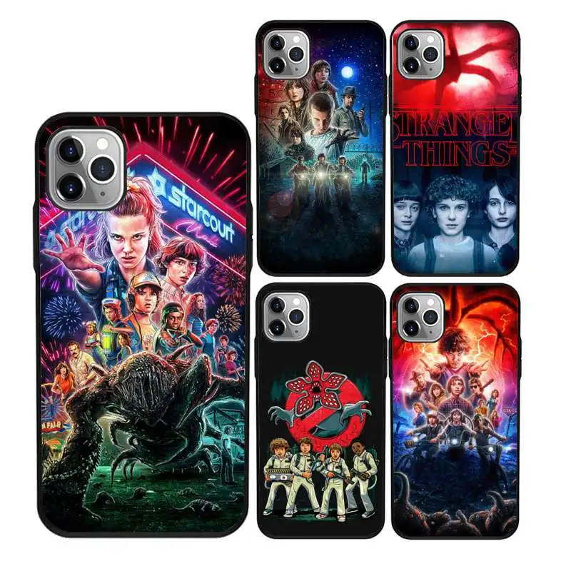 

Stranger things season 3 shockproof phone case for iPhone 12 11Pro Max 11 X XS XR XS MAX 8plus 8 7plus 7 6plus 6 5 case, Black