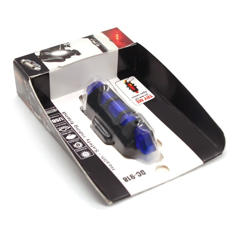 

Hot retail selling rechargeable LED Bike Light Tail Light Bicycle Rear Light Cycling Accessories, Red/blue/white