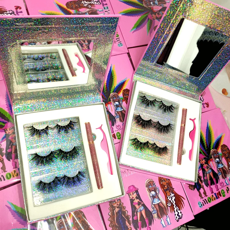 

Hot selling 25mm 3D Mink Eyelashes dramatic mink lashes with custom box, Natural black