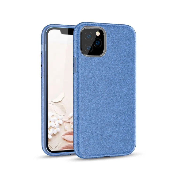 

Luxury 3 in 1 Hybrid 3 layers bling cell phone case For Iphone 11 glitter back cover case, Multi-color, can be customized