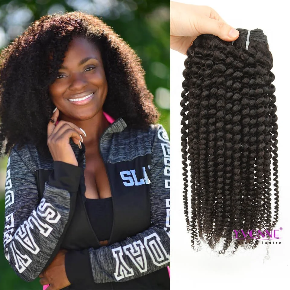 

New Arrival 4b 4c Kinky Coily Virgin Brazilian Human Hair Weave 1 Piece Unprocessed Hair Extension Natural Color