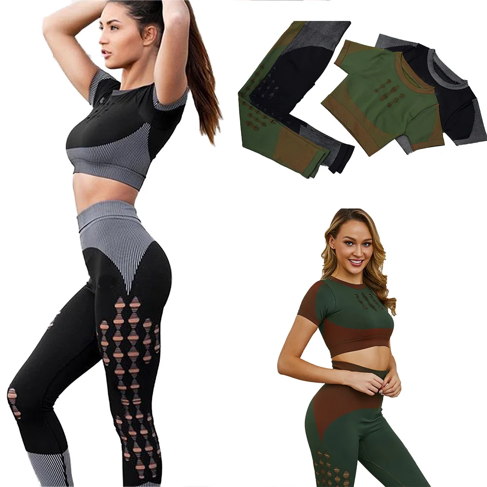 

Seamless leggings and sports bra fitness suit women workout clothing gym yoga set, Available