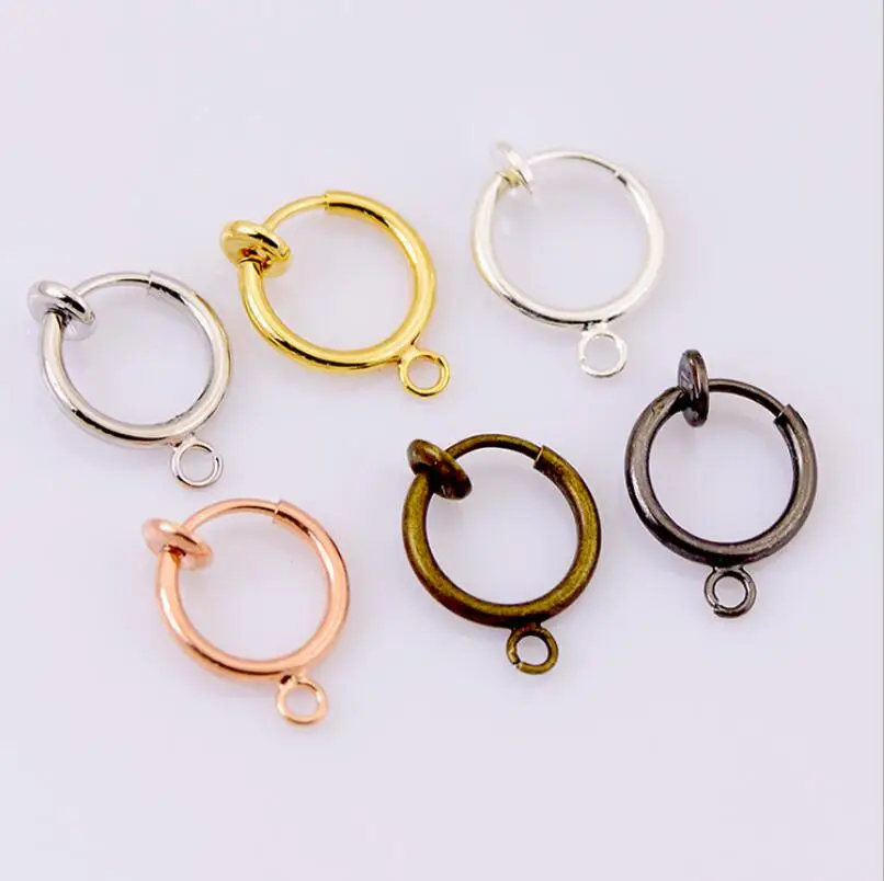 Hypoallergenic 11mm Fashion Stainless Steel Trend Colored Gold Round Charm Big Hoop Earings For Women 2023