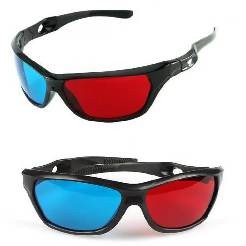 

Factory direct custom logo red and blue 3d glasses AC lens sports stereo 3D sunglasses