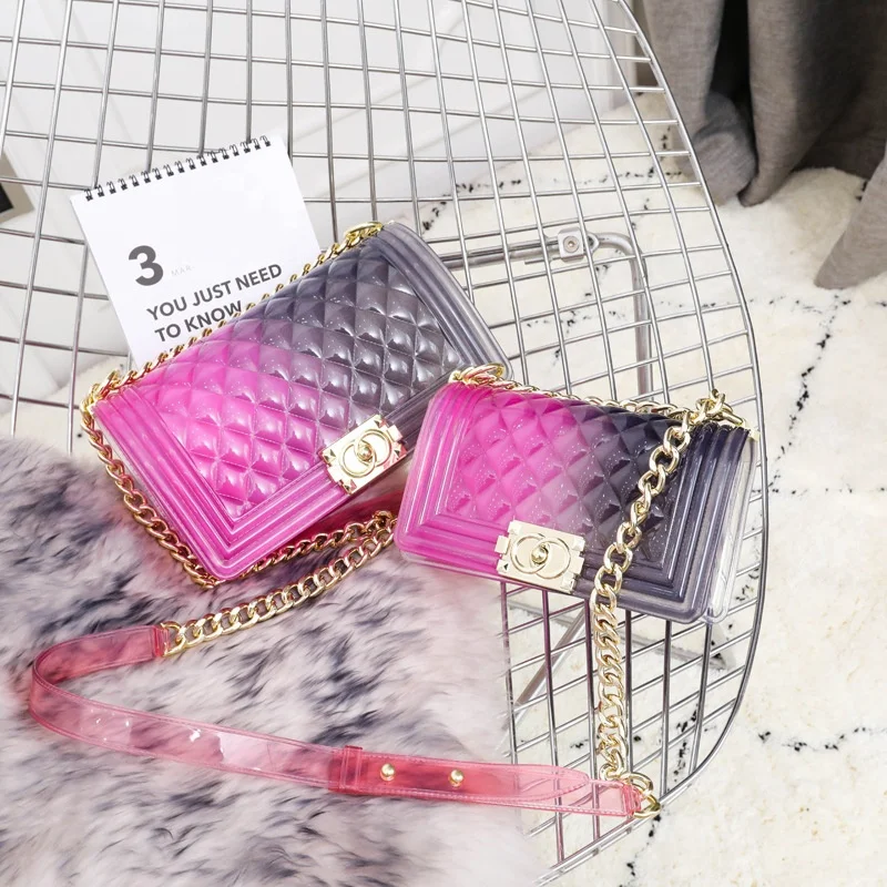 

Ladies fashion colorful women pvc crossbody transparent handbags popular purse hand bags shoulder bags