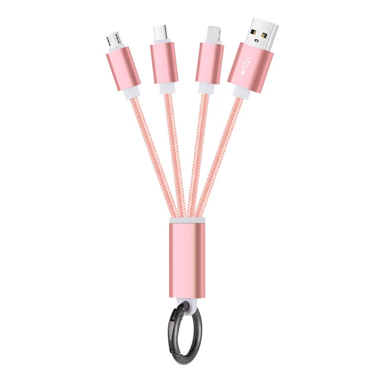 

cable protector phone with free keychain 3 in 1 mobile phone flex cables, Colorful