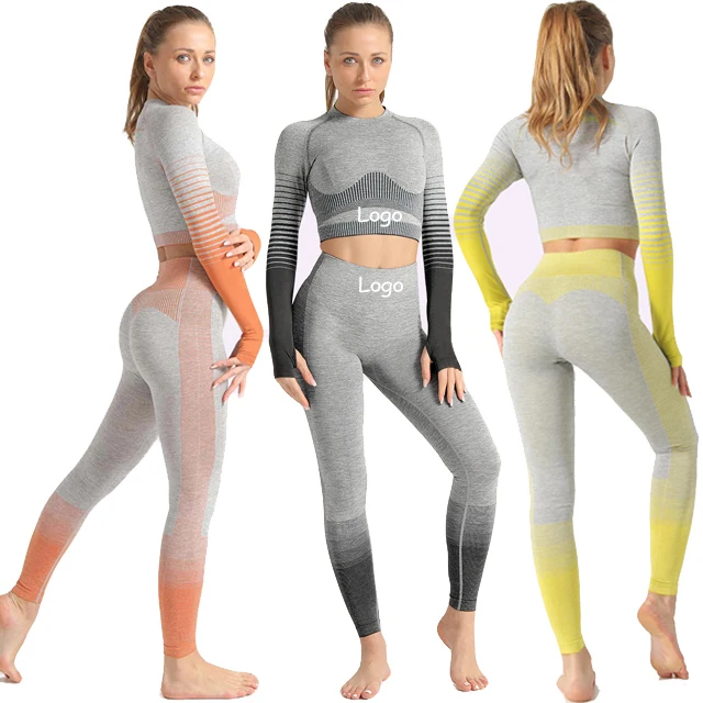 

Hot Selling OEM Custom Seamless yoga Set Casual Sportwear Woman Activewear Body Suit Yoga, 8colors as picture shows