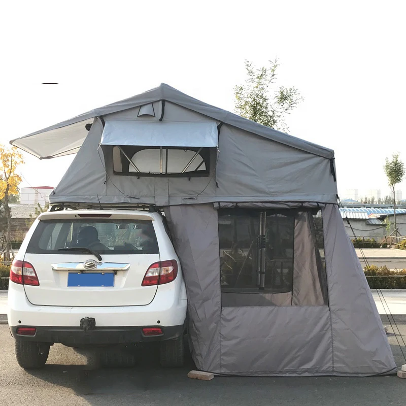 

Outdoor Car Rooftop Tent Foldable Connectable Canopy Car Rear Tent Camping Roof Top Suv Van Awning Tent