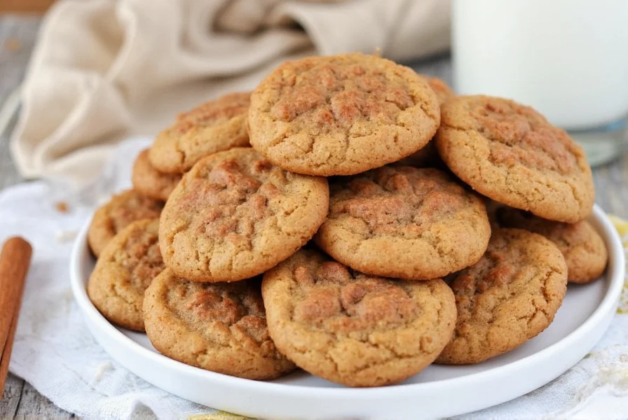 Cinnamon Cookies on a Wooden Tray