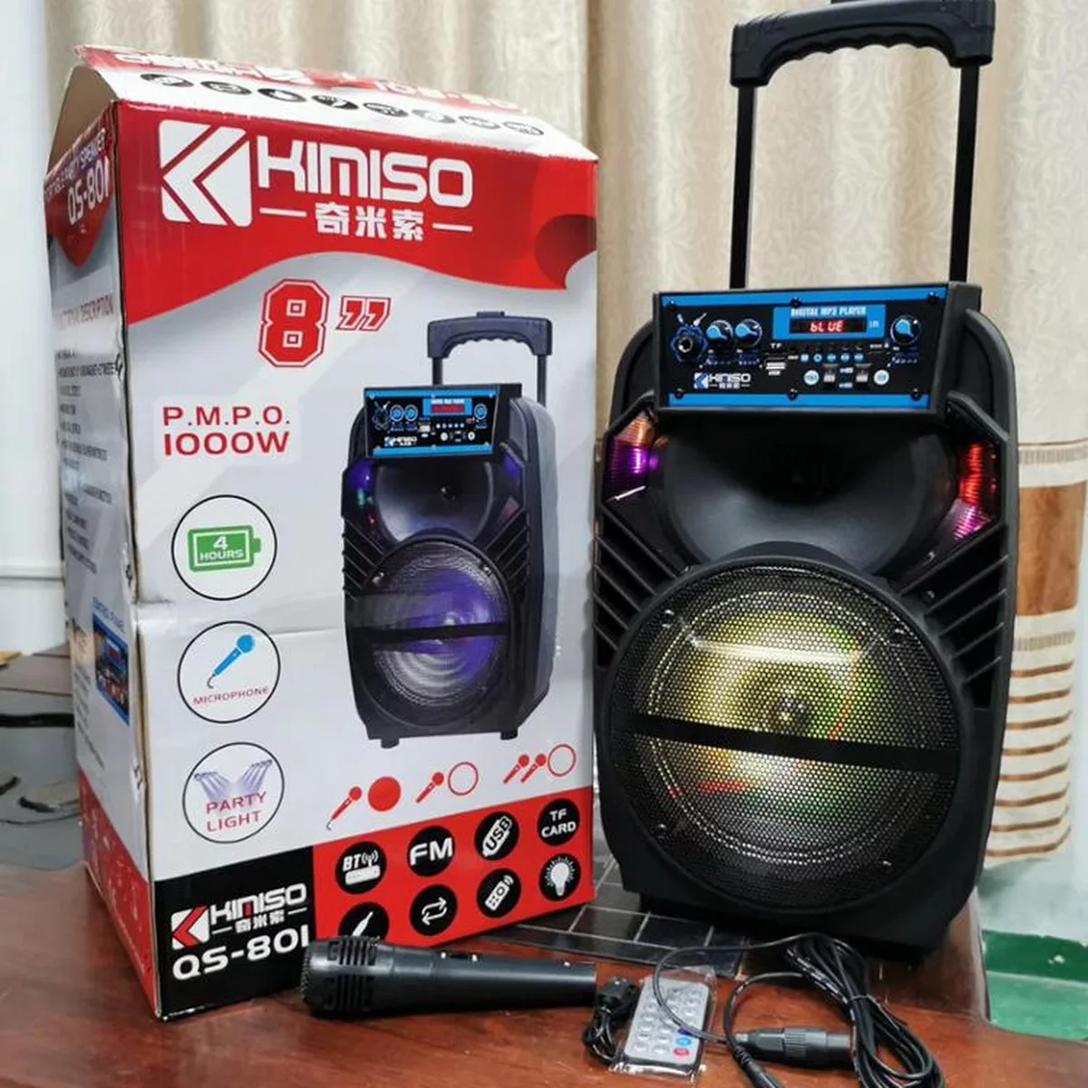 

QS-801 Speakers KIMISO 8 Inch Small Multi Function With Microphone