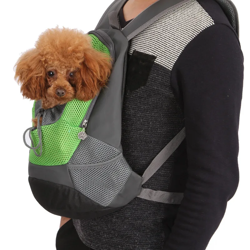 

2021 new arrival Pet Puppy Breathable Mesh Travel Shoulder Bag Dog Sling Carry Backpack pet carrier backpack, Blue, yellow, green, pink,purple,red