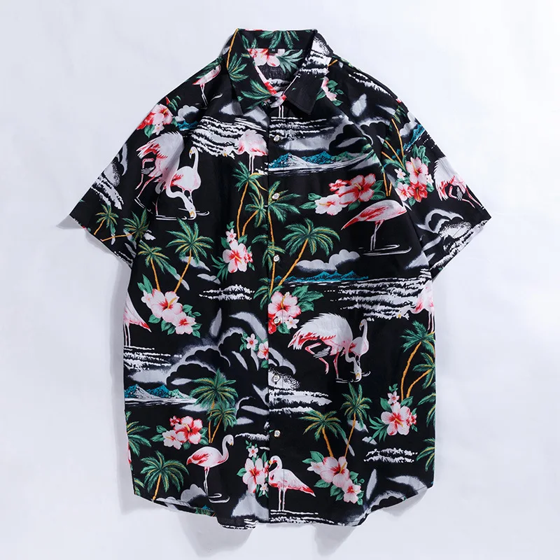 

Factory Directly Wholesale Custom Summer Beach Men's Hawaiian Buttom Down Floral All Over Sublimation Print Shirts