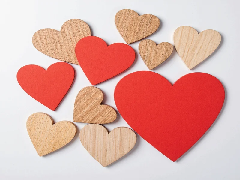 wooden hearts for crafts