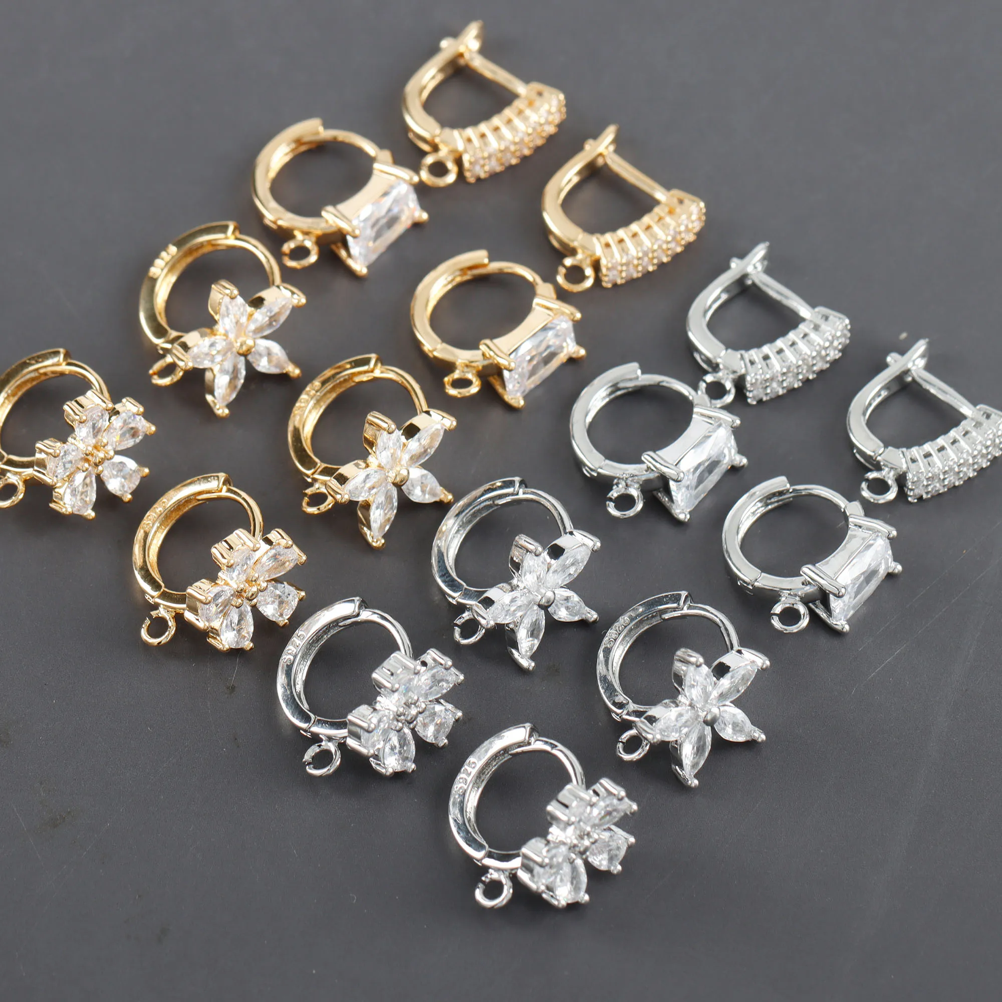 Flower Shape Gold Silver Color