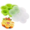 Silicone Baby Food Freezer Tray w Clip-on Lid for Homemade Baby Food, Vegetable Fruit Purees, Ice Cube Pudding Storage Container