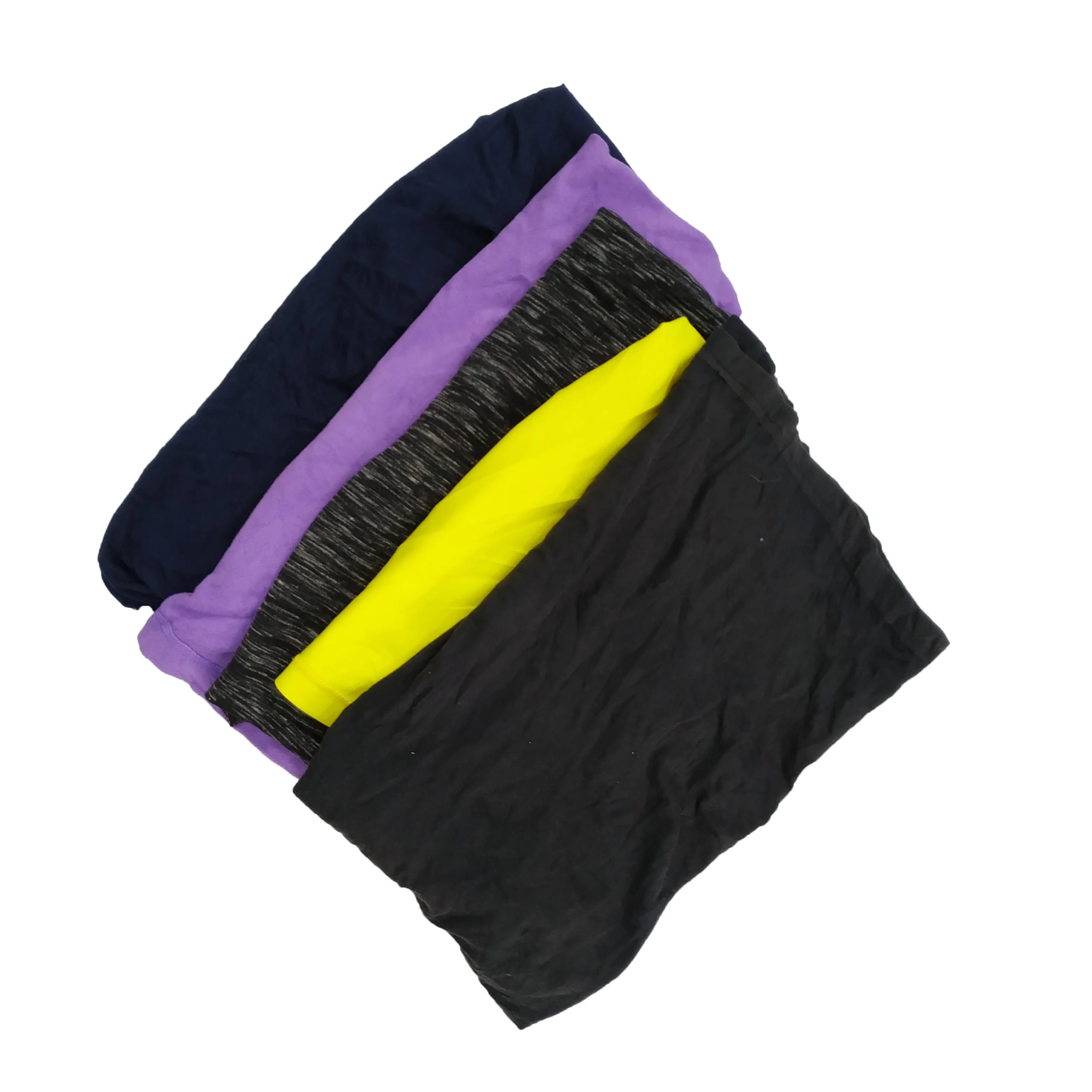 
Hot-selling 35-55cm dark color mixed t shirt second hand cloth cleaning wipes cotton rags 