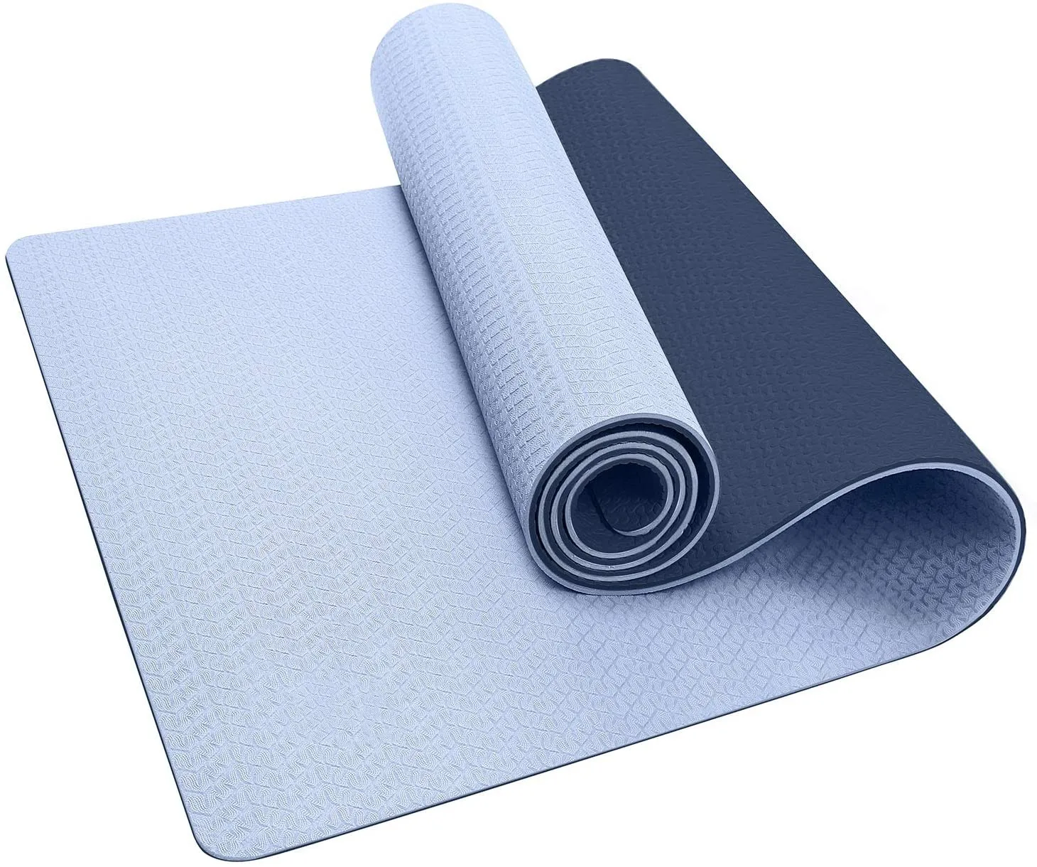 

Hot sale eco-friendly high quality Waterproof non-slip two-color customize logo TPE yoga mat for exercise yoga, Customized color