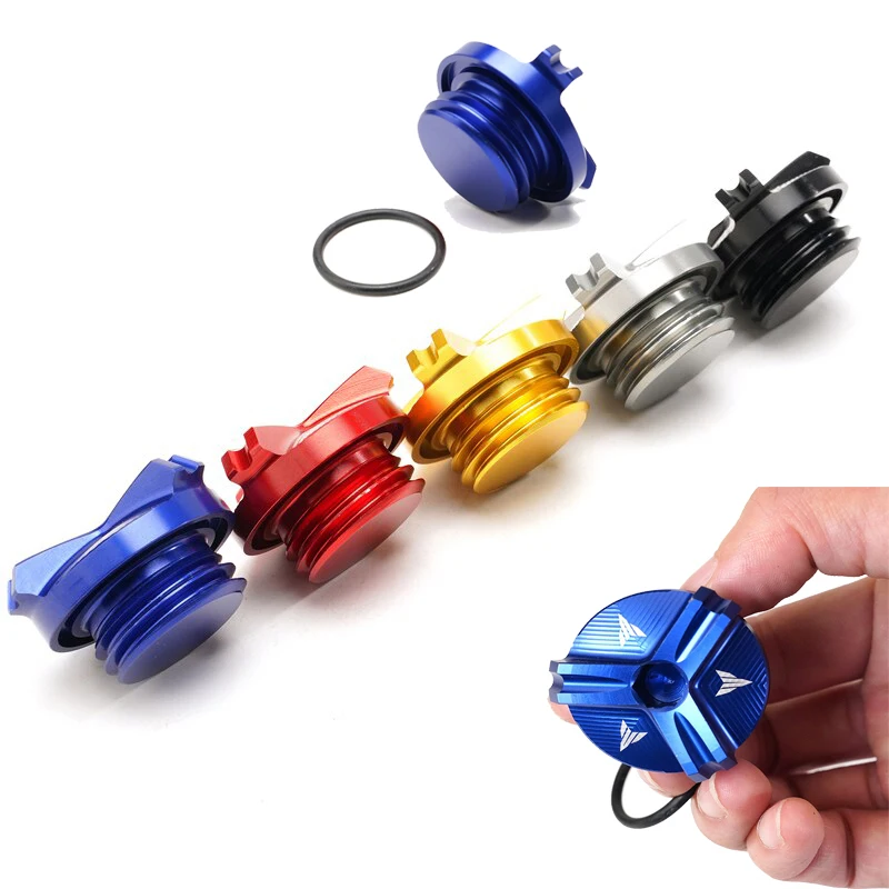 

Motorcycle Accessories CNC High Quality Engine Oil Filler Plug Cover For Yamaha MT07 FZ6 MT03 MT10 MT25 MT 03 07 10 25, Black/red/blue/gold/grey