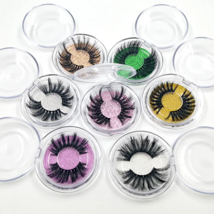 

Wholesale 5d 25mm Mink Eyelashes Vendor Mink Lashes 25mm real mink eyelash with custom Eyelash, Black color