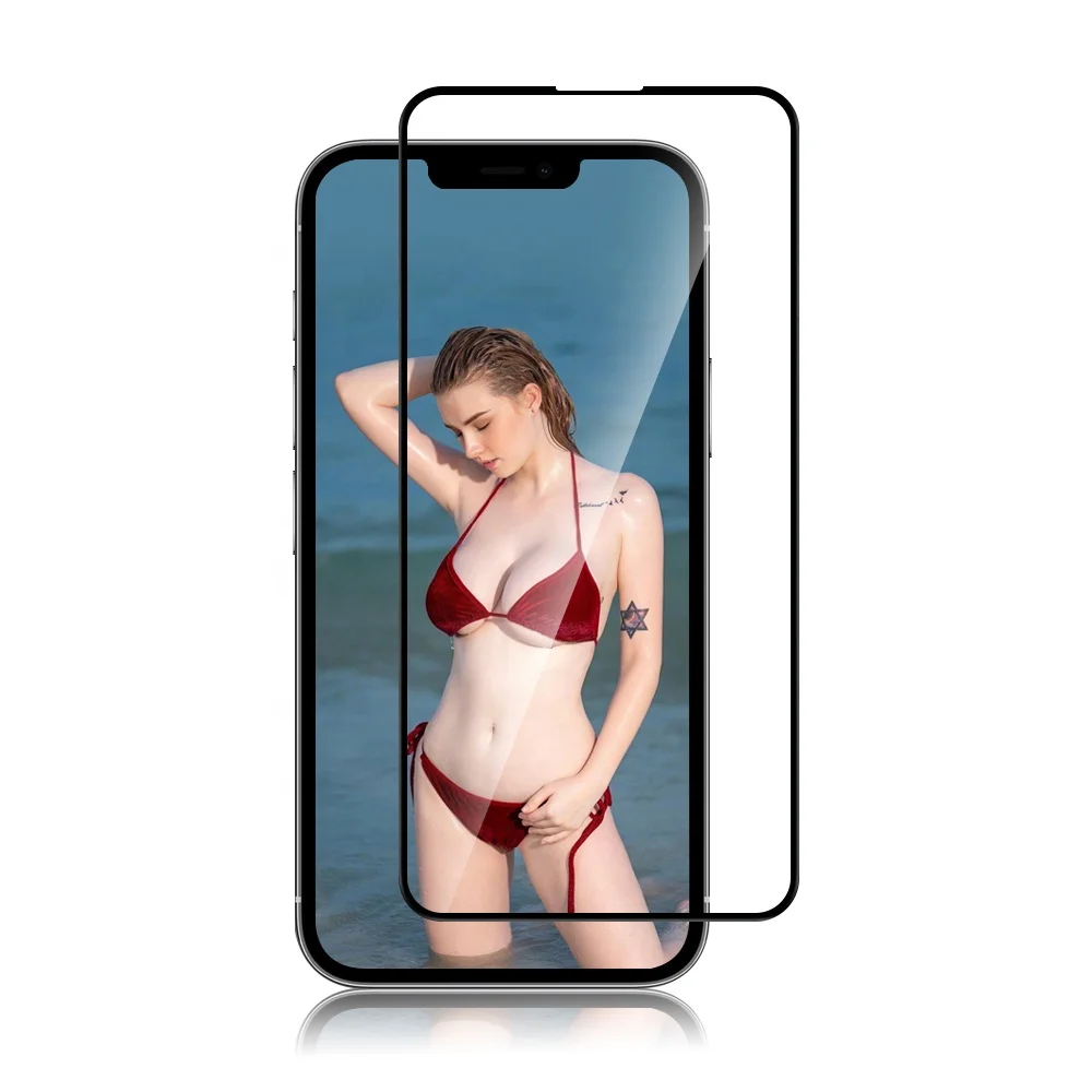 

YCYMO For Iphone 2021 3D High Quality Full Cover Dustproof Pantallas De Celular Tempered Glass Screen Protector for iPhone 12