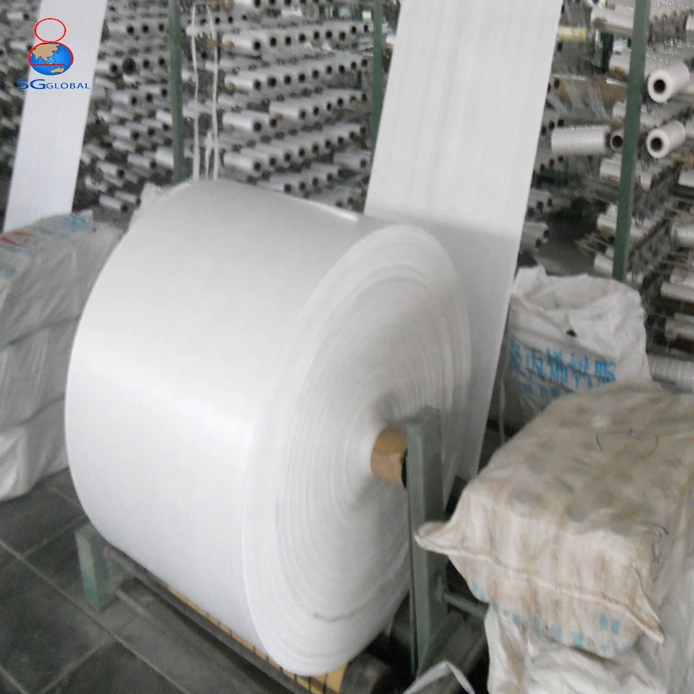
Wholesale white plastic woven polypropylene bag roll 