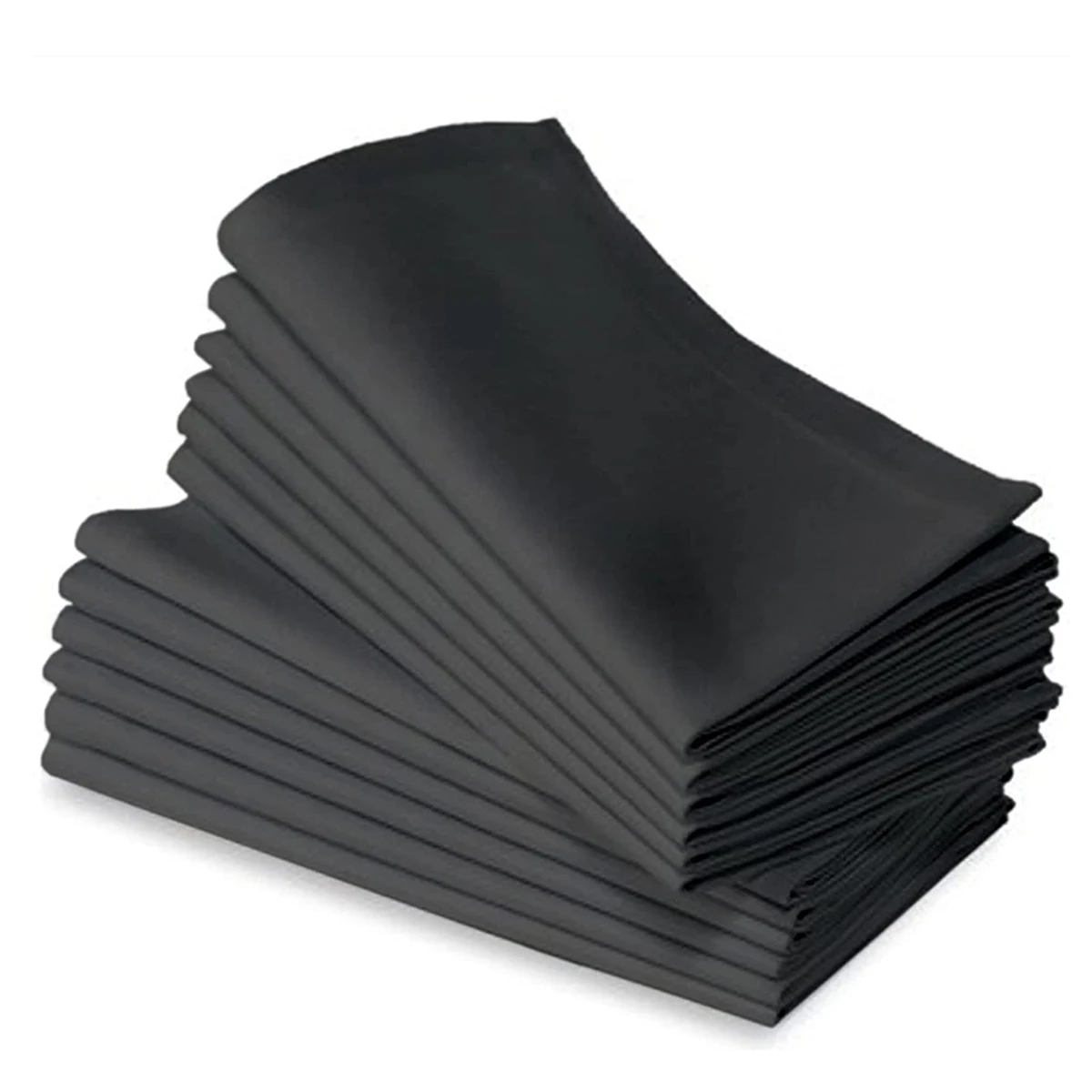 Dinner Black Napkins for Restaurants Wedding Washable Foldable Recycled Kitchen Cloth Napkin Cotton Fabric Serviettes De Table