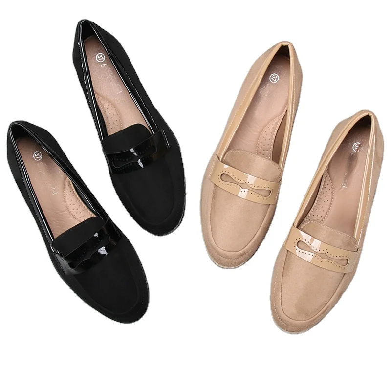 

New design ladies basic women flat shoes 3cm platform loafer shoes, As per require