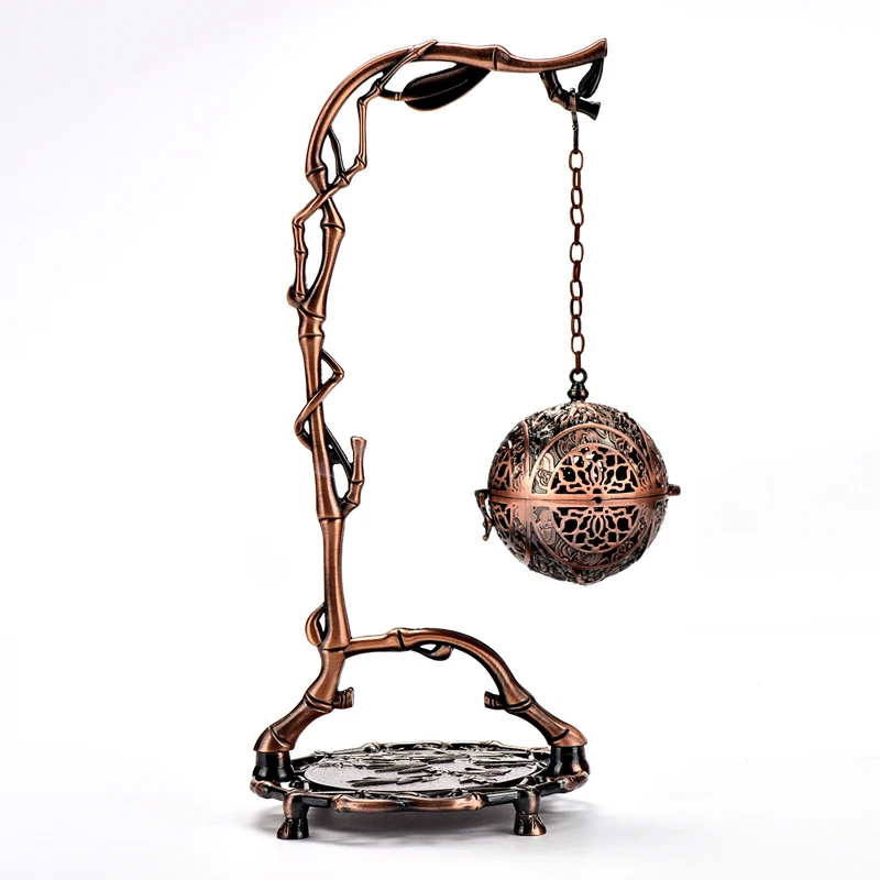
Backflow Incense Holder Copper Alloy with Hanging Dragon Ball 