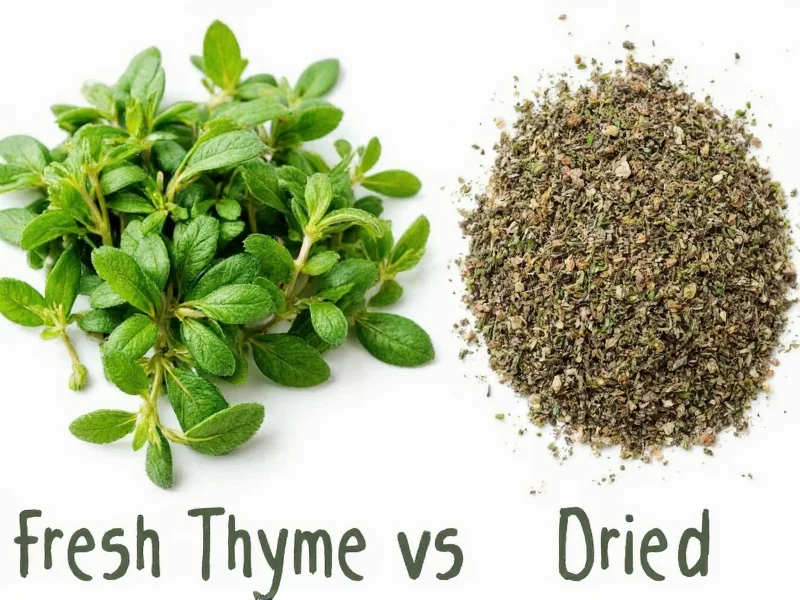 Fresh Thyme to Dried Conversion: The 1:3 Ratio Explained