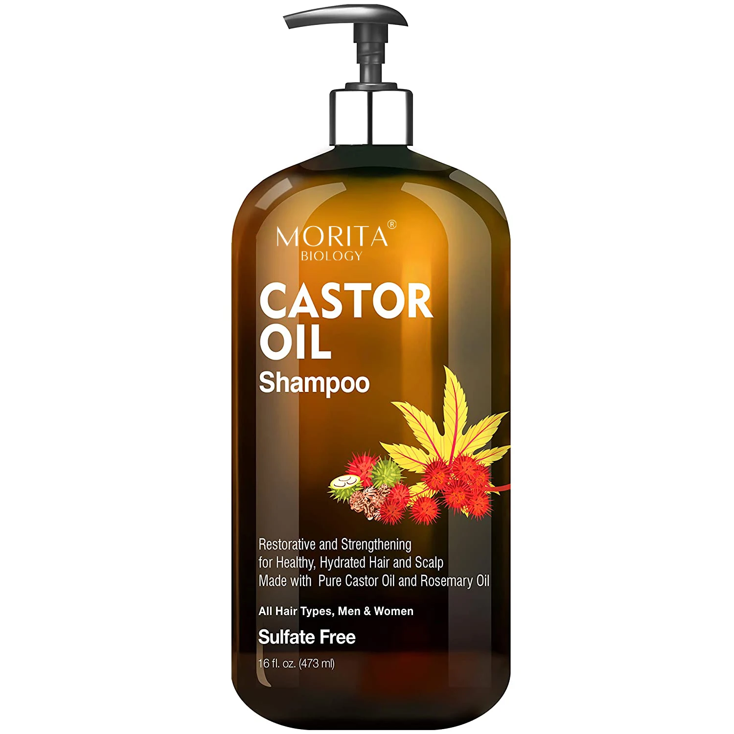 

Factory Price Oil restorative and Nourishing Castor Oil shampoo set Keratin Sea Salt Hair Growth Shampoo & Conditioner