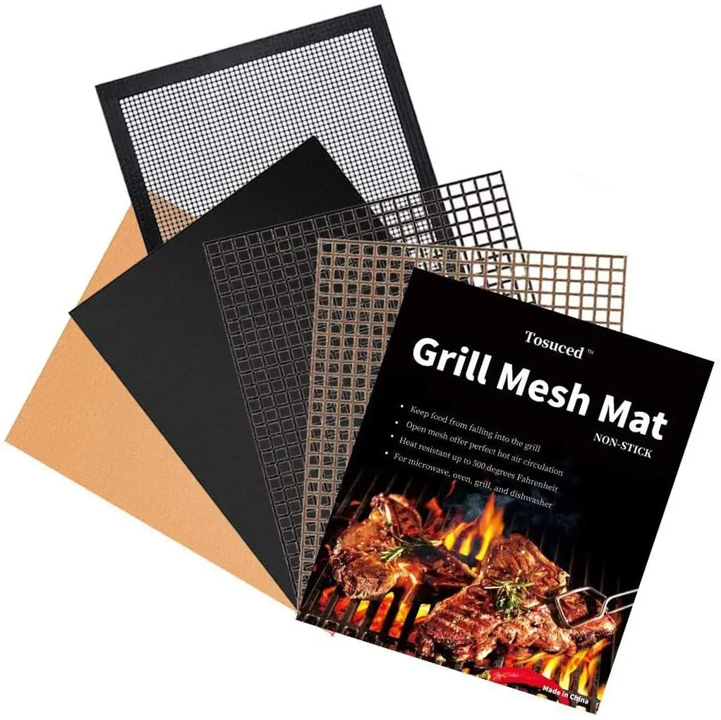 

cheap Non Stick Reusable Barbecue BBQ grillaholics Grill Mat, Black,blue,gold,copper