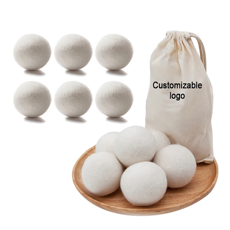 

Wholesale 6-Pack Drying Bola Organic Natural Reusable Xl 100% Nepal Felt Wool Dryer Balls