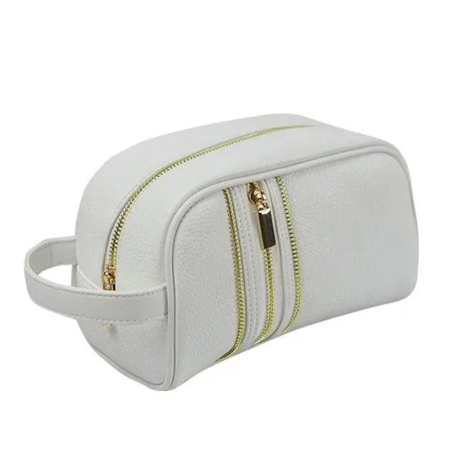 

White Portable Bridesmaid Waterproof Mermaid Hanging Cosmetic Makeup Bag, Customized color