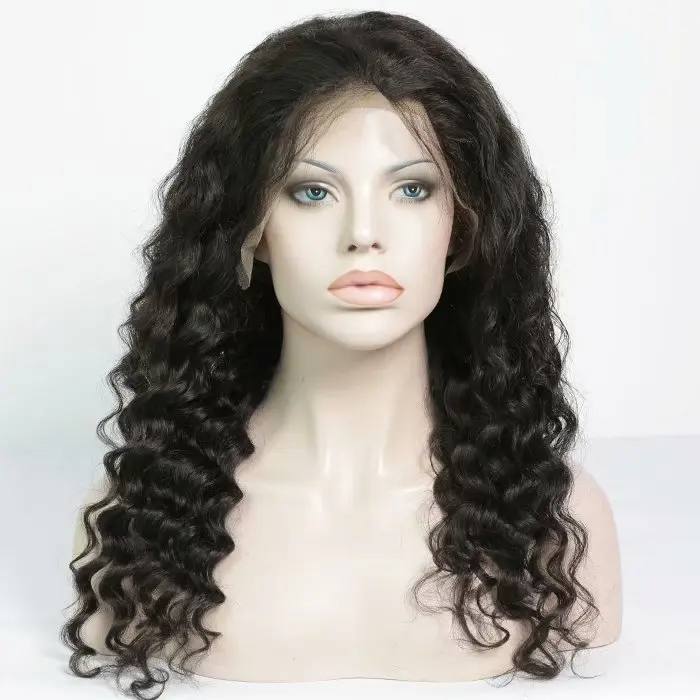 

Wholesale Raw Indian Virgin 180% Density Human Hair Full Lace Frontal Wig Natural Lace Front Human Hair Wigs