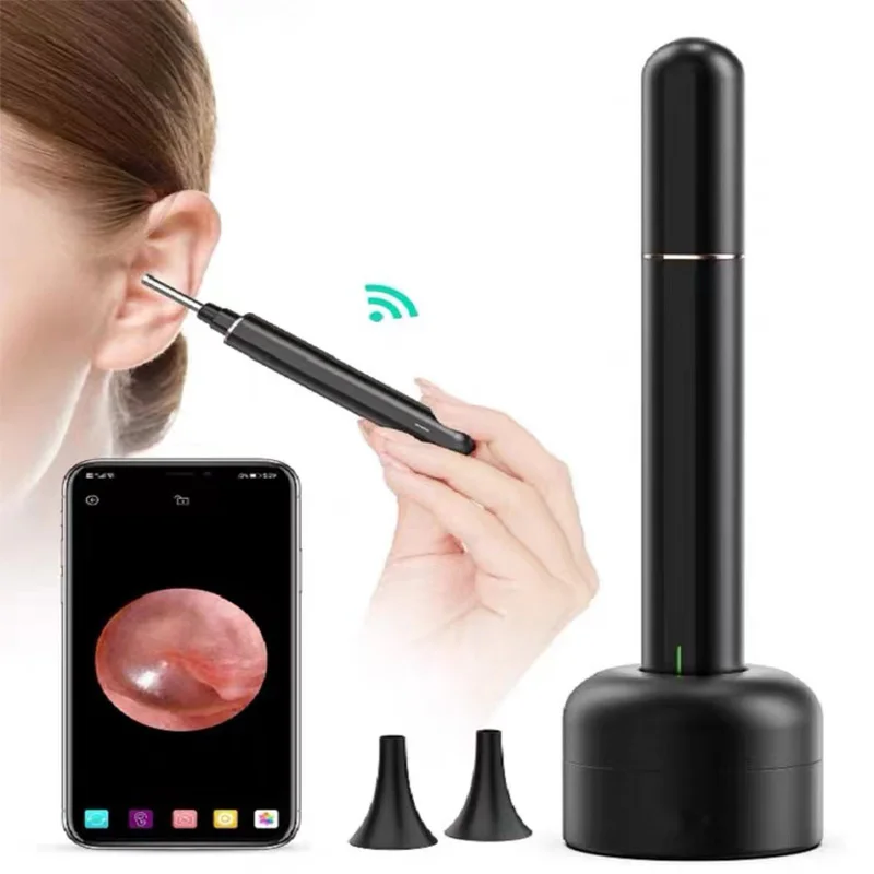 

2021high quality electric ear pick cleaner kit 3.9mm HD digital wireless WIFI otoscope camera ear wax remover